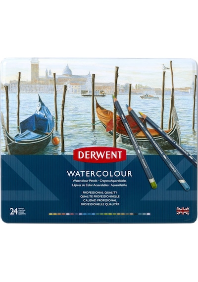 Derwent Watercolour Pencil 24'lü Teneke Kutu