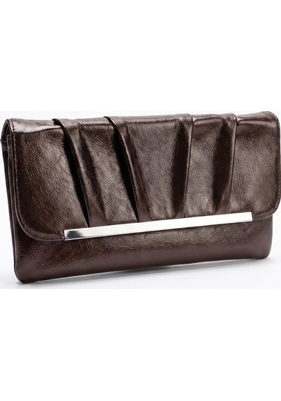 441 Kahverengi Kadın Clutch Çanta