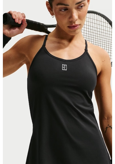 Nike Tennis Court Dri-fit Slim Fit Advantge Tennis Dress Tenis Elbisesi Siyah