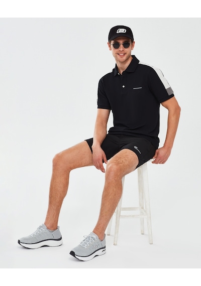 Skechers Polo Shirt M Short Sleeve Erkek Siyah Tshirt S221047-001