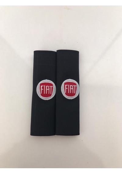 Fiat Nakışlı Egea Linea Deri 1 Çift Boyun Yastık Ve 1 Çift Kemer Pedi Siyah