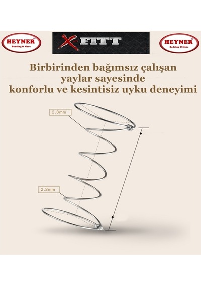 Uzunbebe 90X190 Heyner X-Fitt Ortopedik Yaylı Yatak | Yaylı Yatak 90X190