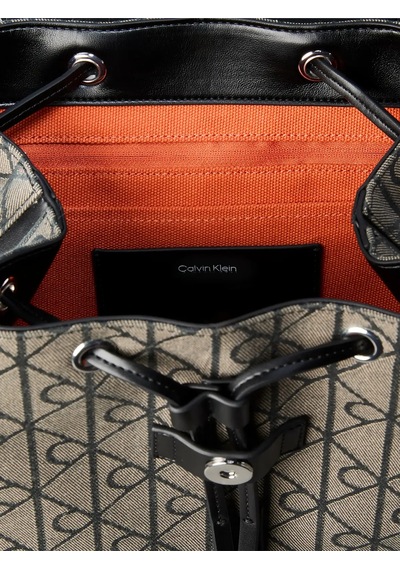 Calvin Klein Emblem Aop Jacquard, 7ul Bej Kadın Sırt Çantası