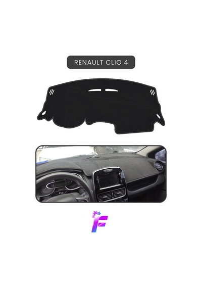 Renault Clio 4 Uyumlu Torpido Örtüsü Araca Özel Üretim Kolay Montaj Torpido Kılıf Koruma A30 Torpido Halısı
