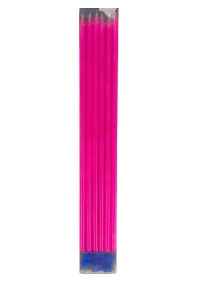 Şeker Pembe Çubuk Mum 20 Cm 6 Adet 50 x 22