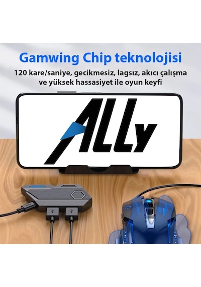Ally Mix Elite Plus - Pubg Denetleyicisi İçin Gamepad Mobil Oyun Klavye Mouse Dönüştürücü Bluetooth Android Oyun Adaptörü- 5775
