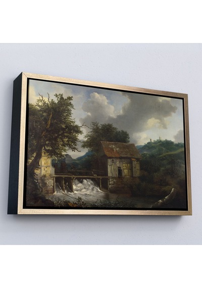 Ahşap Çerçeveli Jacob Van Ruis - Köy Hayatı Tablosu