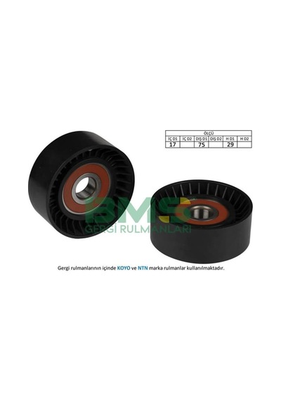 BMS 145 Alternatör Gergi Rulmanı Crafter 2.5 TDI 06 BJK -Bjm Kanalsız 75Mm