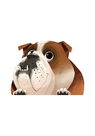 Ingilizce Bulldog Pet Araba Sticker 18Cm Yapıştırma
