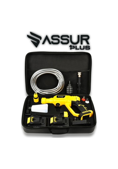 Assur Plus 21V Kömürsüz Motor Yüksek Basınçlı Akülü Oto Araba Yıkama Makinesi Şarjlı - 2854