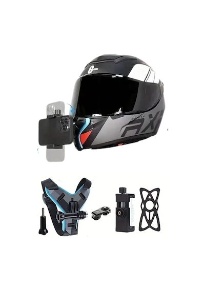 Plentiful Motorsiklet Kask Önü Takılan Telefon Tutucu Aksiyon Kamerası Takılabilen Aparat