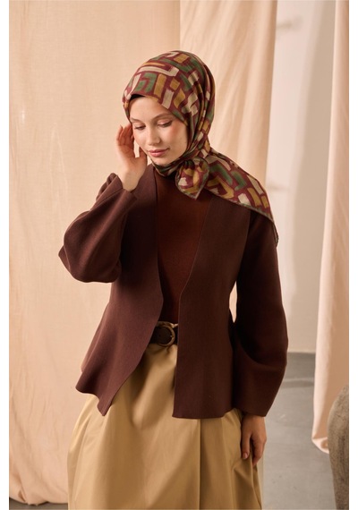 Silk Home Soft Eşarp 73096-07 Kiremit Bordo, Hardal, Yeşil, Küf Yeşili