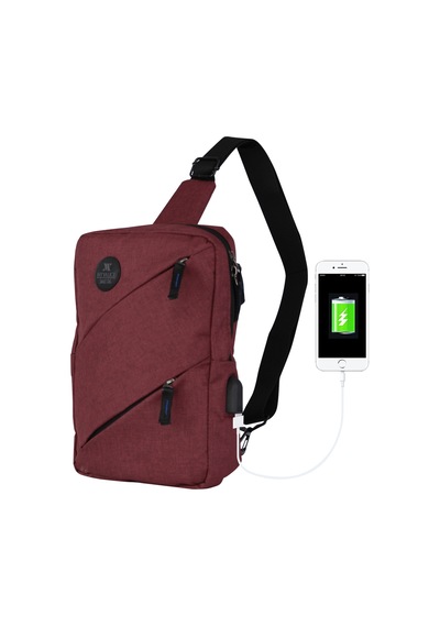 My Valice Smart Bag Usb'Li Çapraz Göğüs Çantası 1504 Bordo