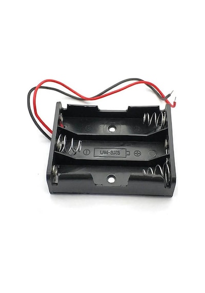 Koodmax - 10 Adet - 3 Lü Aa Kalem Pil Kutusu Yuvası 4.5v Kablolu Kalem Pil Tutucu