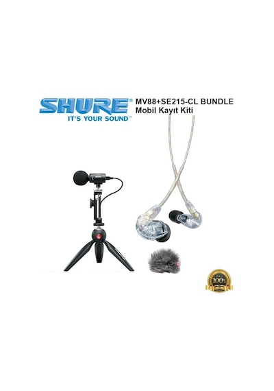 Shure Mv88+se215-cl Bundle Mobil Kayıt Kiti