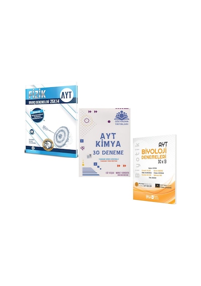 Bilgi Sarmal Ayt Fizik Çöz Kazan Kimya Ve Biyotik Biyoloji Deneme Seti 3 Kitap