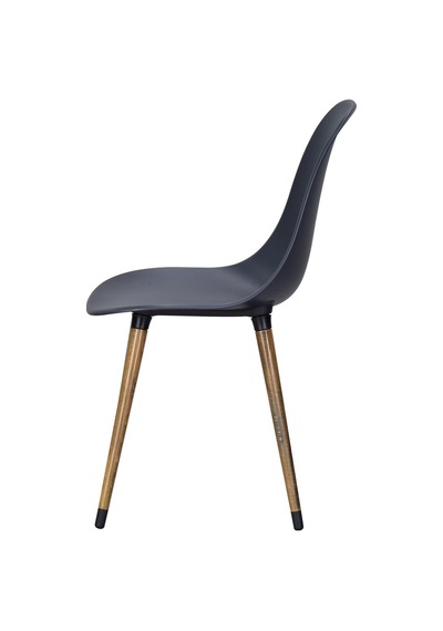 Vilinze Eames Kestane Ahşap Ayak Plastik Füme Sandalye Eames-beyaz Füme - Kestane