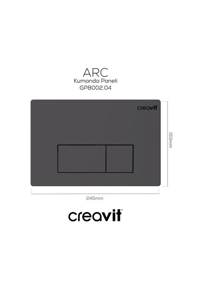 Creavit Arc Mat Antrasit Boyalı Kumanda Paneli GP8002.04 Antrasit