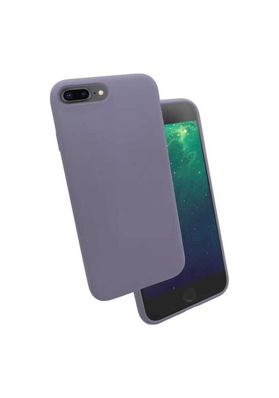 Apple Uyumlu iPhone 8 Plus Kılıf Zore Silk Silikon Lila