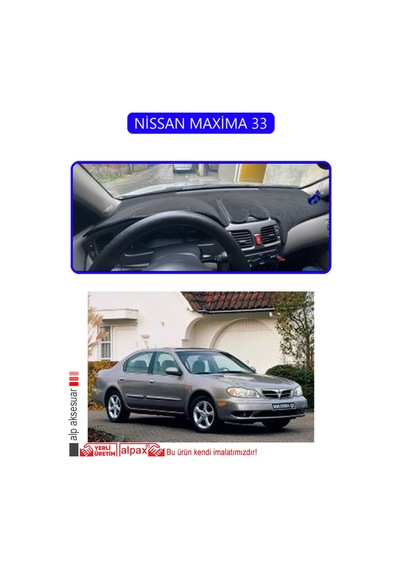 Nissan Maxima 33torpido Koruma Halısı Mavi Kenar