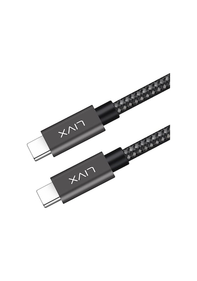 Solid 100w 5a Type C To Type C 1 Metre Hızlı Şarj Ve Data Kablosu Halat Örgülü Space Gray