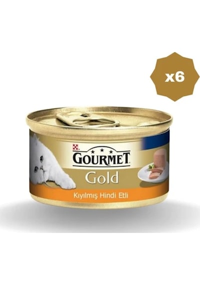 Felix Kedi Yaş Mama Gourment Gold Kıyılmış Hindili 85 Gr - 6 Adet