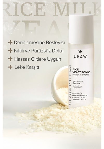 Uraw Aydınlatıcı ve Leke Karşıtı Pirinç Mayası Tonik 200 ML