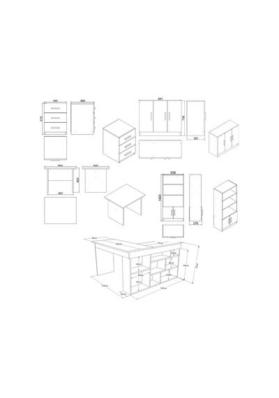 Robinhome Robin Home Boston Ofis Çalışma Masası Ofis Büro Takımı Masa Sehpa (545929834)