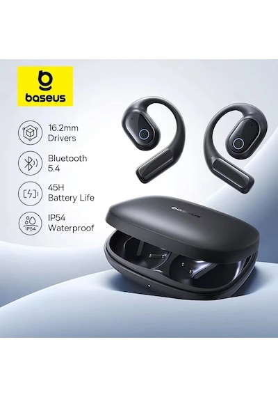 Baseus Eli 10i Fit Açık Kulak Kulaklık Kulak Kancası Kablosuz Bluetooth 5.4 White