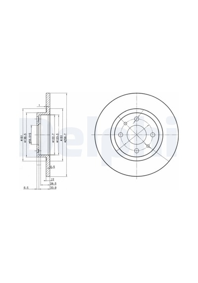 Fren Disk - Alfa Romeo 145, 155, 500, Panda, Punto, Tipo, Bravo, Marea, Brava, Tempra, Egea - Delphı-bg2411