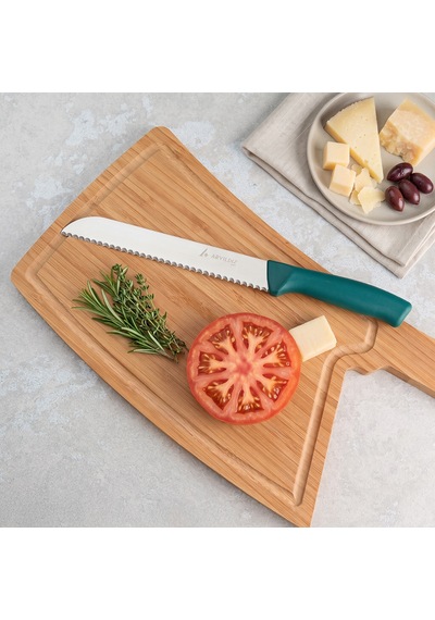 Aryıldız Rexa Tırtıklı Ekmek Bıçak Yeşil 19 Cm Renkli