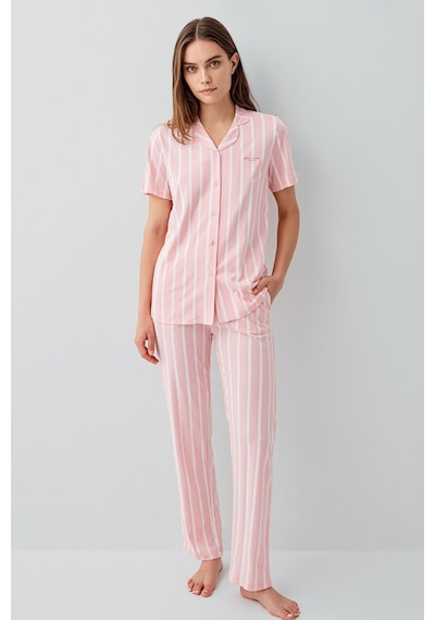 Pierre Cardin Kadın Pembe Gömlek Pijama Takım Pc9153-s-v2 Pembe