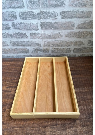 30x40 Cm Ahşap Kaşıklık Çekmece İçi Kepçe Maşa Ve Servis Gereçleri Düzenleyici Organizer