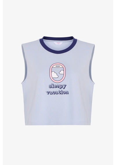 Penti Mavi Vacation Atlet Pijama Üstü Be89