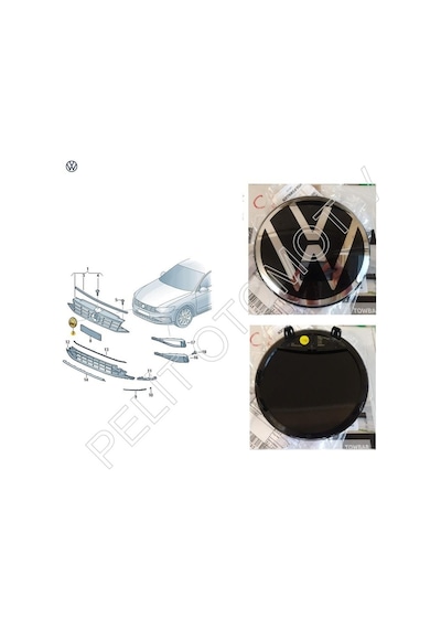 Passat B8 Ön Panjur Arması Logo Acc 5h0853601h 2015-2022