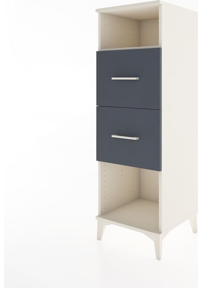 Hyperion Dolap Tek Raflı 2 Çekmeceli 44x44x134 Aytaşı-antrasit Aytaşı