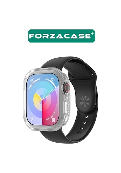 Forzacase Apple Uyumlu  Watch 10 42mm İle Önü Açık Armor Silikon Tpu Kasa Koruyucu Kılıf - Fc794 Şeffaf