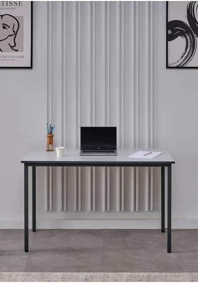 Arpelia Çalışma Masası 125x65 Cm Lava-gri,kenarları Antrasit Banlı Diğer