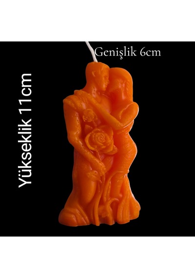 Dekoratif Aşık Kavuşması Model Mum Çok Renkli