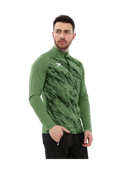 Raru Erkek Yarım Fermuarlı Sweatshirt Dıgnus Haki