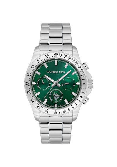 U.s. Polo Assn. Uspa1108-03 Quartz Çelik Gri Yeşil Kadran 42 Mm Erkek Kol Saati