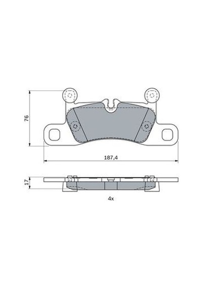 Porsche Cayenne 3.0d 2011-2017 Bosch  Arka Balata Wva25143