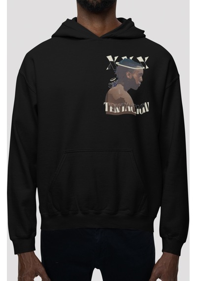 Sevbano X Tentacion Rapper Şarkıcı Sırt Baskılı Unisex Oversize Penye Hoo Siyah