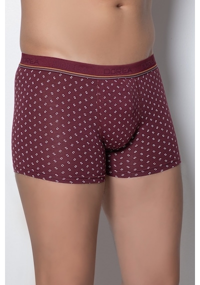 Dorea 2 Adet Erkek Kare Desenli Bordo Boxer Bordo