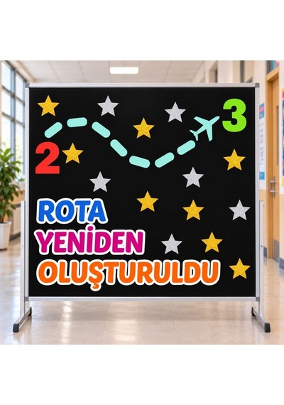 Rota Yeniden Oluştuldu 2-3 Okul Panosu Hazır Kesim Figür Seti Tüm Yaşlar