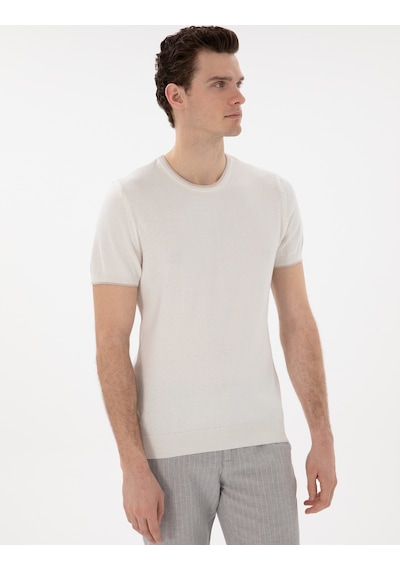 Pierre Cardin Erkek Ekru Kazak /triko 50307401-vr019 Ekru
