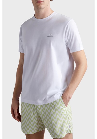 Paul & Shark Erkek T Shirt 24411087 010 Beyaz Beyaz