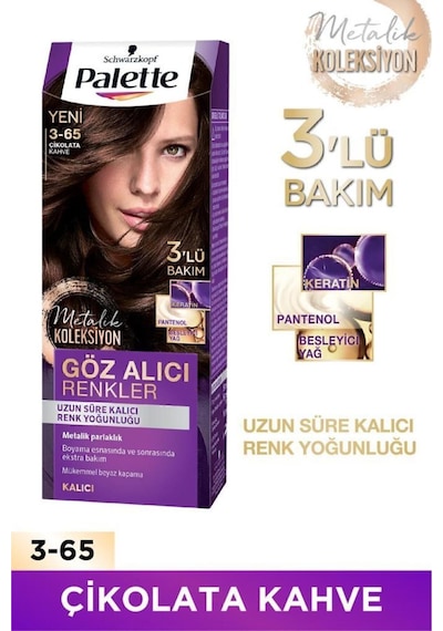 Palette Göz Alıcı Renkler 3 - 65 Çikolata Kahve X 2 Adet