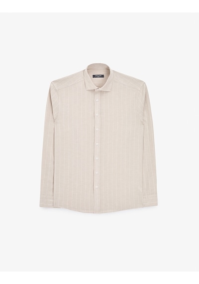 Pierre Cardin Erkek Bej Gömlek Desenli 50325330-vr011