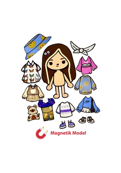 Toca Boca Brown Mıknatıslı Giydirme Seti